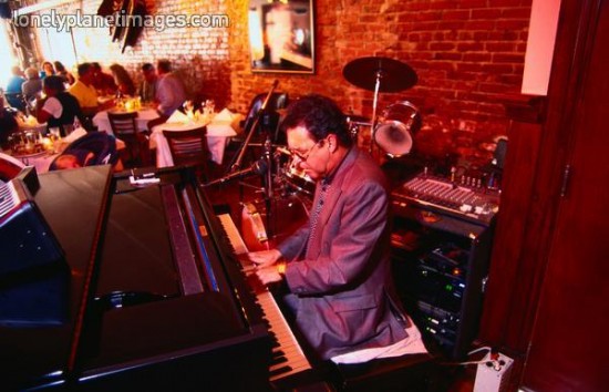 Allen Collay tinkles the keys at Andrew Jaeger's now-defunct House of Seafood in the French Quarter